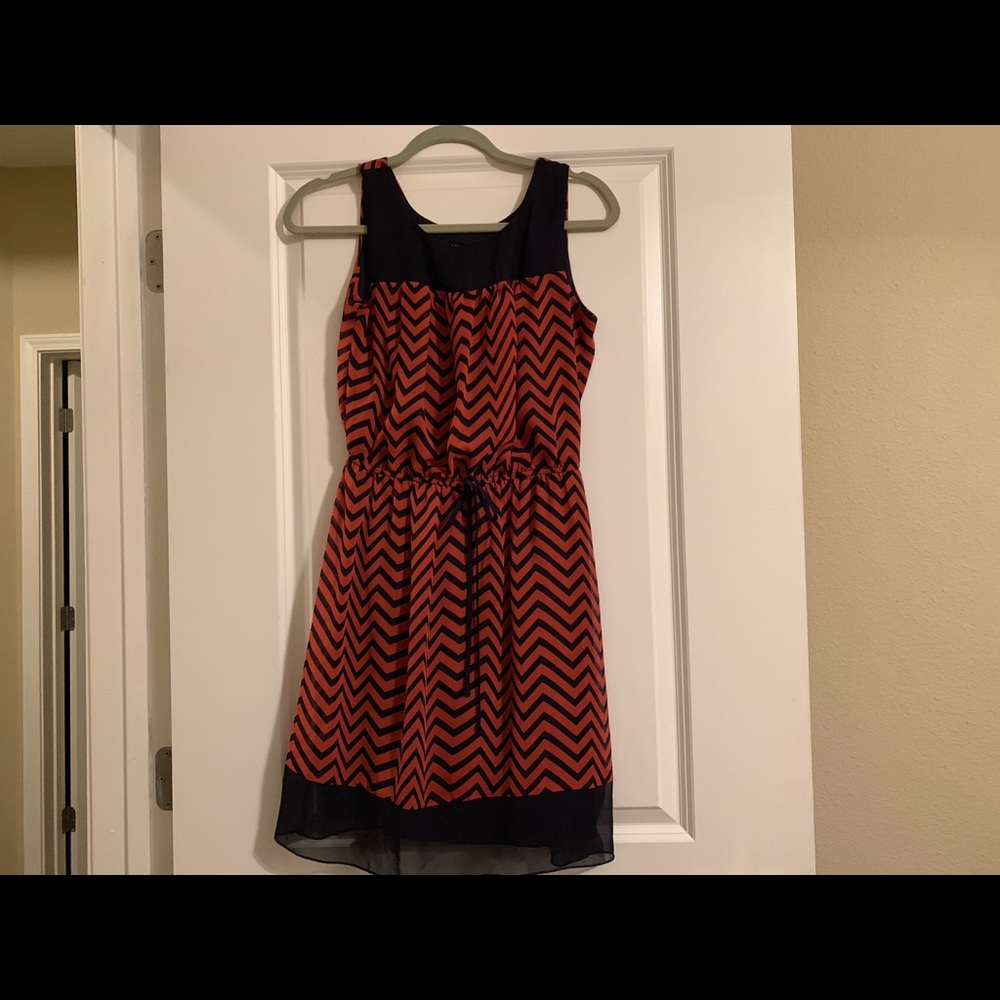Navy & Orange Summee Dress